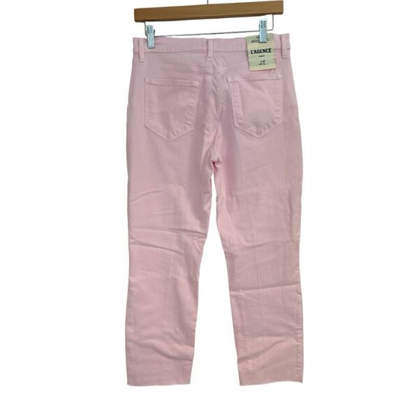 L'AGENCE Sada High Rise Cropped Soft Pink Ankle Jeans, Size 29 NWT - Picture 6 of 11